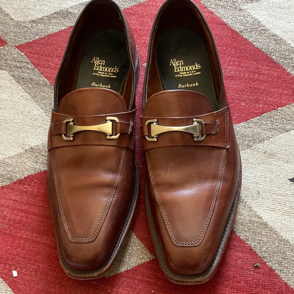 Allen Edmonds Leather Burbank Loafers Shoes 10B